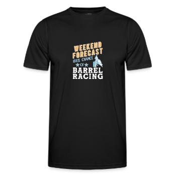 Barrel Racing - Men's Functional T-Shirt - black - Front - AI Model Male 178 dark (178cm)