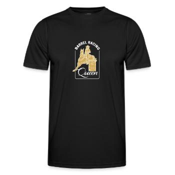 Barrel Racing - Men's Functional T-Shirt - black - Front - AI Model Male 178 dark (178cm)