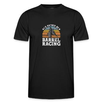 Barrel Racing - Men's Functional T-Shirt - black - Front - AI Model Male 178 dark (178cm)