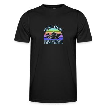Croisière Vacances en famille - T-shirt sport Homme - noir - Devant - AI Model Male 178 dark (178cm)