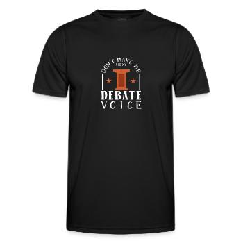 Debating Debate Arguing - Men's Functional T-Shirt - black - Front - AI Model Male 178 dark (178cm)
