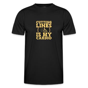 Wheelchair wheelchair access - Men's Functional T-Shirt - black - Front - AI Model Male 178 dark (178cm)