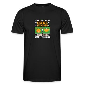 Mineurs de mines - T-shirt sport Homme - noir - Devant - AI Model Male 178 dark (178cm)