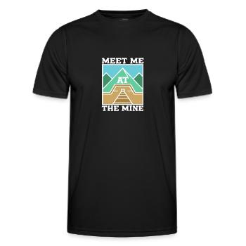 Mine Minenarbeiter - Männer Funktions-T-Shirt - Schwarz - Vorne - AI Model Male 178 dark (178cm)