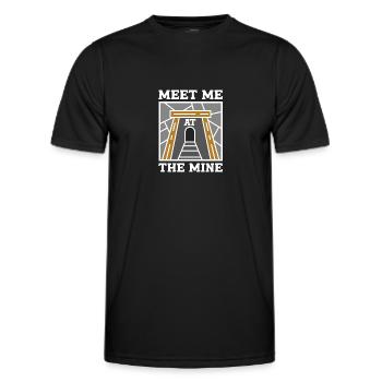 Mine Minenarbeiter - Männer Funktions-T-Shirt - Schwarz - Vorne - AI Model Male 178 dark (178cm)