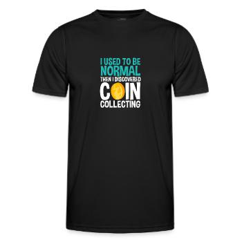 Les collectionneurs de pièces collectent des pièces - T-shirt sport Homme - noir - Devant - AI Model Male 178 dark (178cm)