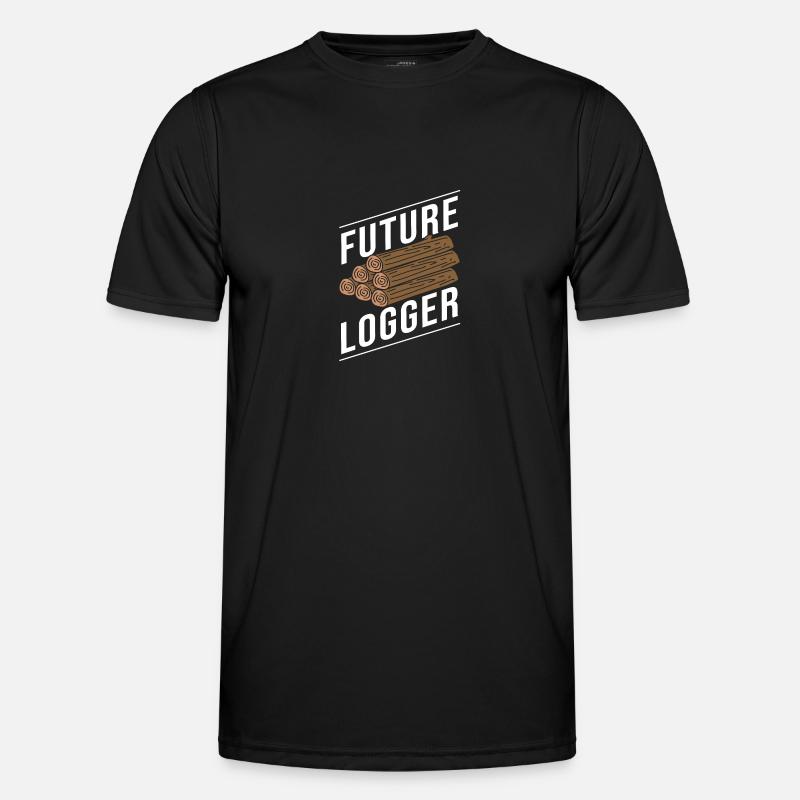 Logger Lumberjack Chainsaw - Men's Functional T-Shirt - black