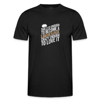 Bûcheron Bûcheron Tronçonneuse - T-shirt sport Homme - noir - Devant - AI Model Male 178 dark (178cm)