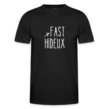 fast hideux - T-shirt sport Homme - noir - Devant - AI Model Male 178 dark (178cm)