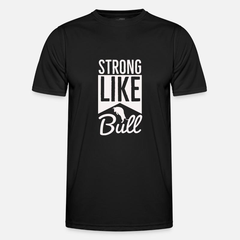 Strong Like Bull - Trainingsroutine - Männer Funktions-T-Shirt - Schwarz
