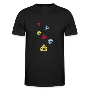 Kirche - Männer Funktions-T-Shirt - Schwarz - Vorne - AI Model Male 178 dark (178cm)