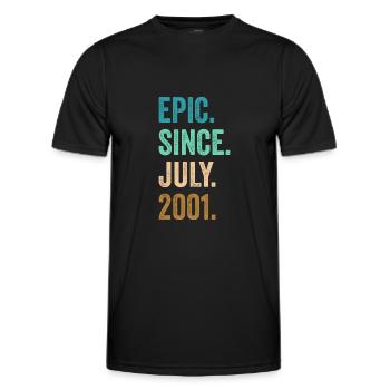21 Years Old Epic Since July 2001 21st Birthday - Men's Functional T-Shirt - black - Front - AI Model Male 178 dark (178cm)
