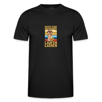 Laufen lassen Bier Biertrinker Bierliebhaber - Männer Funktions-T-Shirt - Schwarz - Vorne - AI Model Male 178 dark (178cm)