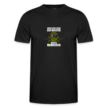 Versteckt euch Gotcha Paintballspieler Paintball - Männer Funktions-T-Shirt - Schwarz - Vorne - AI Model Male 178 dark (178cm)