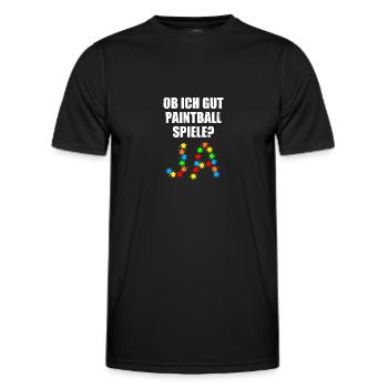 Gotcha Paintballspieler Paintball spielen - Männer Funktions-T-Shirt - Schwarz - Vorne - AI Model Male 178 dark (178cm)