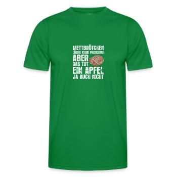 Mett Mettbrötchen lösen keine Probleme - Männer Funktions-T-Shirt - Kelly Green - Vorne - AI Model Male 178 dark (178cm)