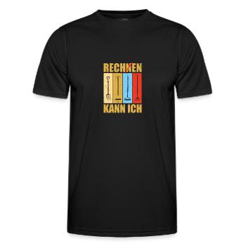 Rechen kann ich Gärtner Gartenarbeit Garten - Männer Funktions-T-Shirt - Schwarz - Vorne - AI Model Male 178 dark (178cm)