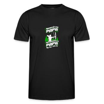 Pfeil und Bogen Bogenschießen Bogenschützen Papa - Männer Funktions-T-Shirt - Schwarz - Vorne - AI Model Male 178 dark (178cm)