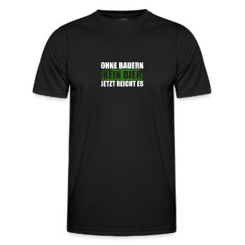 Without farmer, tractor, farmer, farmer - Men's Functional T-Shirt - black - Front - AI Model Male 178 dark (178cm)