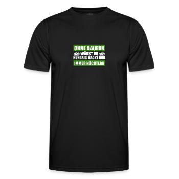 Farming: Tractor, Farmer, Farmer - Men's Functional T-Shirt - black - Front - AI Model Male 178 dark (178cm)