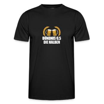 Alliance 0.5 Beer Drinkers Beer Lovers Beer - Men's Functional T-Shirt - black - Front - AI Model Male 178 dark (178cm)