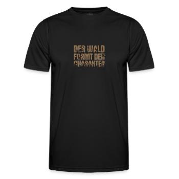 Forest Woodcutter Woodcutter Forester Forester - Men's Functional T-Shirt - black - Front - AI Model Male 178 dark (178cm)