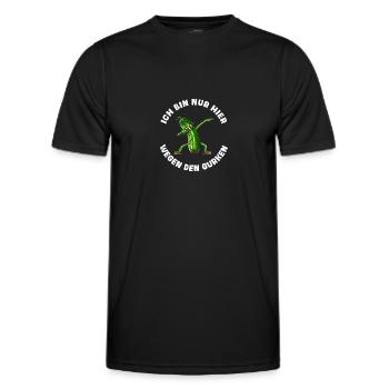 À cause des concombres concombre cornichon concombre amateurs de concombre - T-shirt sport Homme - noir - Devant - AI Model Male 178 dark (178cm)