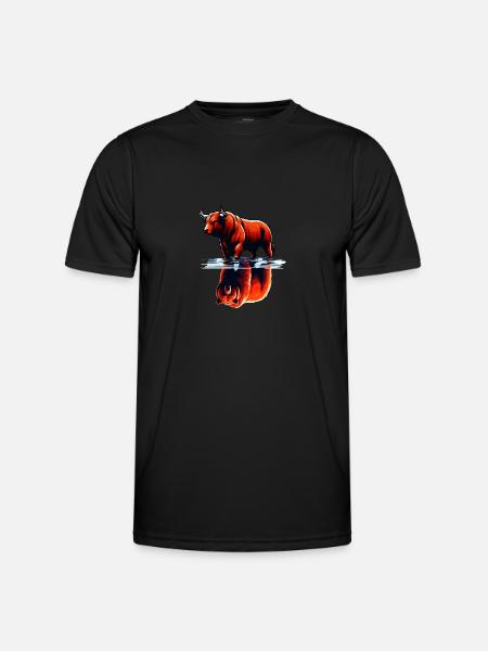Bull and Bear Stock Market Stock Market Trader - Men's Functional T-Shirt - black