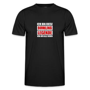 Bowling Legend Bowling Bowler Bowler - Men's Functional T-Shirt - black - Front - AI Model Male 178 dark (178cm)