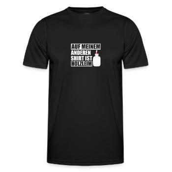 Wood Glue Carpenter Carpenter - Men's Functional T-Shirt - black - Front - AI Model Male 178 dark (178cm)