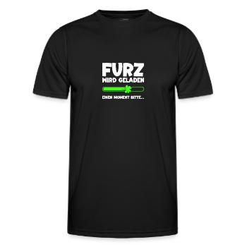 fart is loaded farts farts fart fart - Men's Functional T-Shirt - black - Front - AI Model Male 178 dark (178cm)