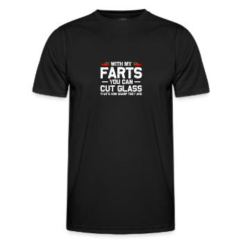 Vous pouvez couper des pets en verre pets pets pets - T-shirt sport Homme - noir - Devant - AI Model Male 178 dark (178cm)