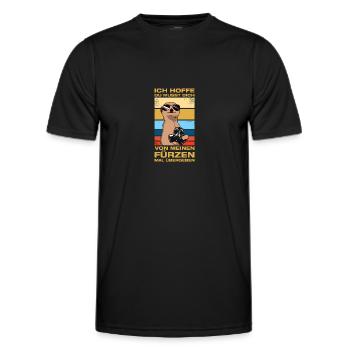 Passing fart farts farting - Men's Functional T-Shirt - black - Front - AI Model Male 178 dark (178cm)