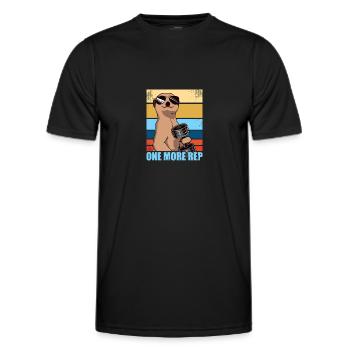 One more rep Bodybuilding Bodybuilder Weight Lifting - Men's Functional T-Shirt - black - Front - AI Model Male 178 dark (178cm)