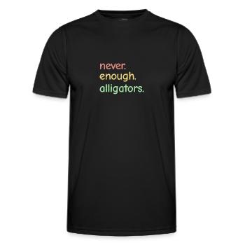 Never Enough Alligators - Alligator Lovers - Men's Functional T-Shirt - black - Front - AI Model Male 178 dark (178cm)