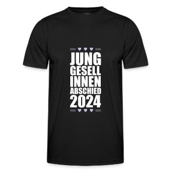 Hen Party 2024 Hen - Men's Functional T-Shirt - black - Front - AI Model Male 178 dark (178cm)