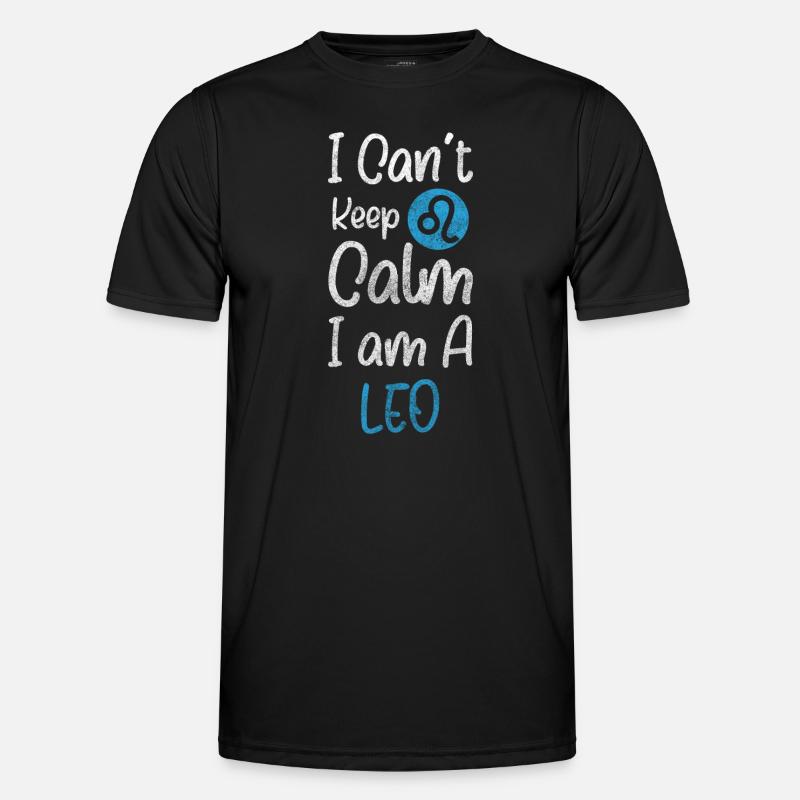 Löwe Astrologie Eigenschaften Sternbild - Männer Funktions-T-Shirt - Schwarz