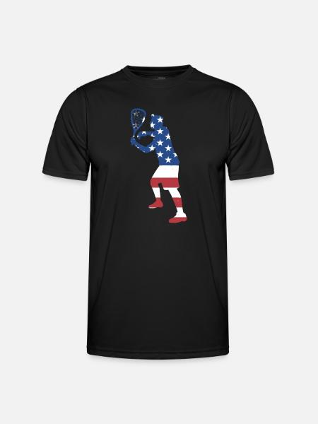 Sport Us Flag Racquetball - Men's Functional T-Shirt - black