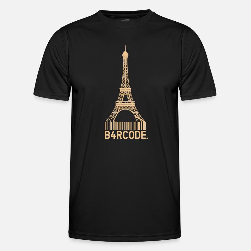 B4RCODE. Paris - Men's Functional T-Shirt - black