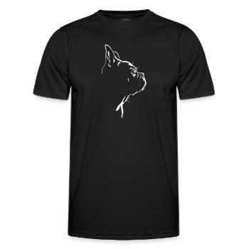 Französische Bulldogge Hund Hunde Wilsigns - Männer Funktions-T-Shirt - Schwarz - Vorne - AI Model Male 178 dark (178cm)