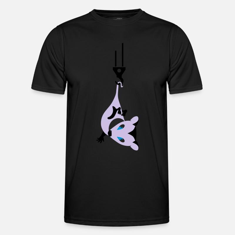 opossum - Männer Funktions-T-Shirt - Schwarz