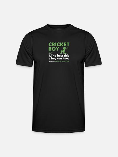 Sport Boy Definition Cricket - Men's Functional T-Shirt - black