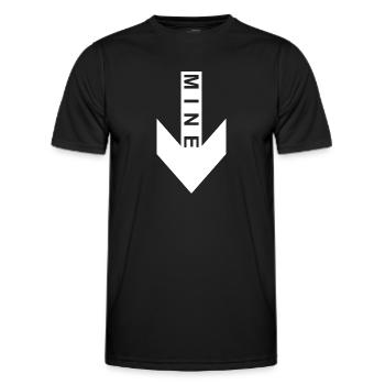 Mine flèche vers le bas - T-shirt sport Homme - noir - Devant - AI Model Male 178 dark (178cm)