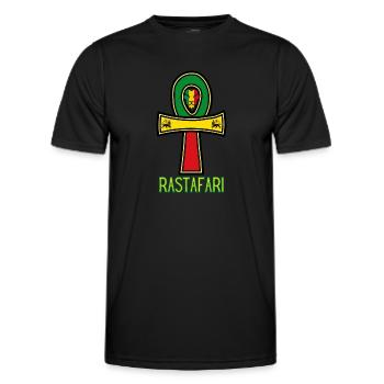 RASTAFARI ANKH REGGAE RASTA - T-shirt sport Homme - noir - Devant - AI Model Male 178 dark (178cm)
