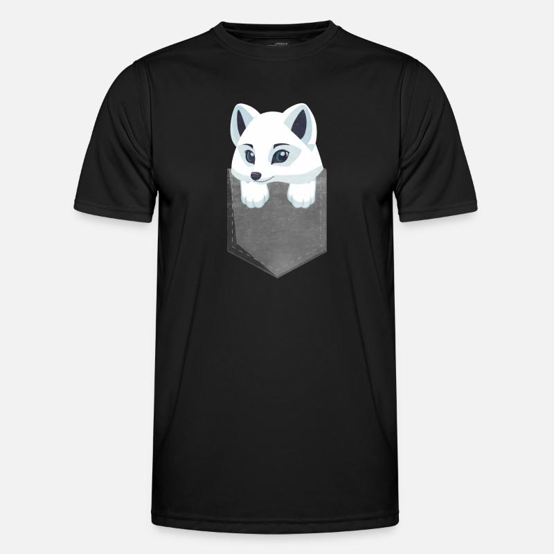 Cute arctic fox gift - Men's Functional T-Shirt - black