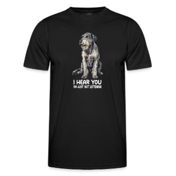 Lévrier irlandais - T-shirt sport Homme - noir - Devant - AI Model Male 178 dark (178cm)