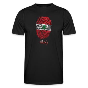 PAYER Liban Liban Libanais Libanais - T-shirt sport Homme - noir - Devant - AI Model Male 178 dark (178cm)