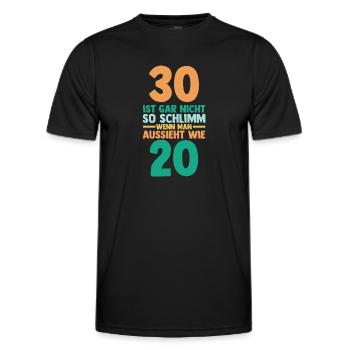 Dreißig 30 Jahre Dreißigster Geburtstag - Männer Funktions-T-Shirt - Schwarz - Vorne - AI Model Male 178 dark (178cm)