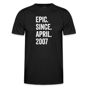 16 Years Epic Since April 2007 16th Birthday - Men's Functional T-Shirt - black - Front - AI Model Male 178 dark (178cm)
