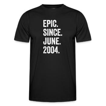 19 Years Old Epic Since June 2004 19th Birthday - Men's Functional T-Shirt - black - Front - AI Model Male 178 dark (178cm)